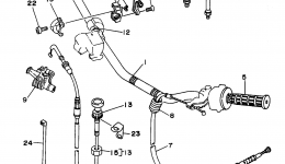 Steering Handle Cable for мотоцикла YAMAHA SEROW (XT225KC) CA1998 year 