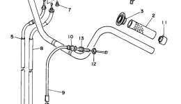 Steering Handle Cable для мотоцикла YAMAHA VIRAGO 535 (XV535F)1994 г. 