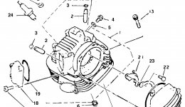 Головка блока цилиндров для мотоцикла YAMAHA SEROW (XT225EC) CA1993 г. 