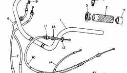 Handlebar Cable для мотоцикла YAMAHA VIRAGO 750 (XV750A)1990 г. 