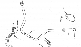 Steering Handle Cable для мотоцикла YAMAHA XVZ13AKC CA1998 г. 
