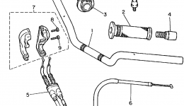 Steering Handle Cable для мотоцикла YAMAHA SECA II (XJ600SF)1994 г. 