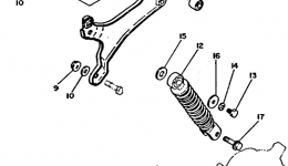 Swing Arm - Rear Shocks для мотоцикла YAMAHA Y-ZINGER (PW50F)1994 г. 