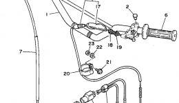 Steering Handle - Cable для мотоцикла YAMAHA RT180D1992 г. 