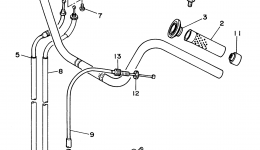 Steering Handle Cable для мотоцикла YAMAHA VIRAGO 535 (XV535H)1996 г. 