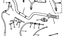 Handlebar Cable для мотоцикла YAMAHA XS400K1983 г. 