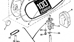 Топливный бак для мотоцикла YAMAHA DT100C1976 г. 