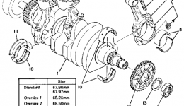 Crank - Piston для мотоцикла YAMAHA XS750-2D1977 г. 