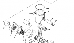 Crank - Piston для мотоцикла YAMAHA TZ2501973 г. 