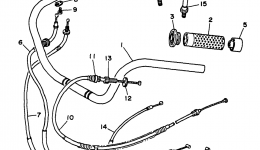 Steering Handle Cable для мотоцикла YAMAHA VIRAGO 750 (XV750JC1) CA1997 г. 