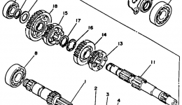 TRANSMISSION для мотоцикла YAMAHA TRAILWAY (TW200A)1990 г. 