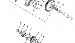 Устройство сцепления для мотоцикла YAMAHA Y-ZINGER (PW50B)1991 г. 