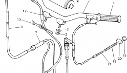Steering Handle. Cable для мотоцикла YAMAHA PW50 (PW50P)2002 г. 