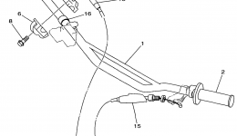 Steering Handle Cable для мотоцикла YAMAHA YZ250 (YZ250K1)1998 г. 
