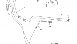 Steering Handle Cable для мотоцикла YAMAHA ROAD STAR WARRIOR WFLAMES (XV1700PCR-)2003 г. 