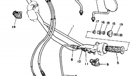 Handlebar - Cable for мотоцикла YAMAHA XT350T1987 year 