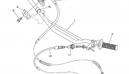 Steering Handle Cable для мотоцикла YAMAHA YZ250 (YZ250R)2003 г. 