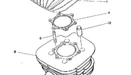 CYLINDER for мотоцикла YAMAHA IT425G1980 year 