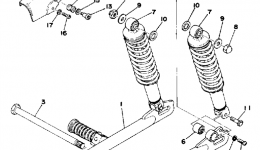 Swing Arm Rear Shocks Chain Case for мотоцикла YAMAHA RD200C1976 year 