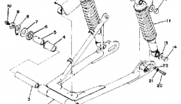 Rear Arm- Rear Cushion - Chain Case for мотоцикла YAMAHA RD400F1979 year 