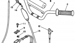 Steering Handle - Cable для мотоцикла YAMAHA PW80 (PW80L1)1999 г. 