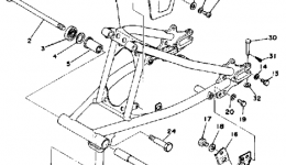 Rear Arm - Chain Case для мотоцикла YAMAHA DT175E1978 г. 