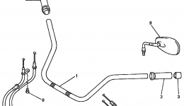 Steering Handle Cable для мотоцикла YAMAHA XVZ13ATK1998 г. 
