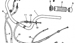 Handlebar Cable для мотоцикла YAMAHA VIRAGO 1100 (XV1100BC) CA1991 г. 