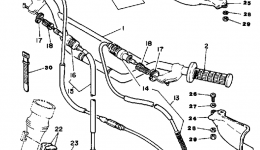 Handlebar-Cable for мотоцикла YAMAHA IT490K1983 year 