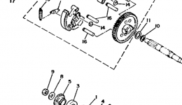 Устройство сцепления для мотоцикла YAMAHA Y-ZINGER (PW50F)1994 г. 