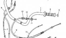 Handlebar Cable для мотоцикла YAMAHA VIRAGO 1100 (XV1100WC) CA1989 г. 