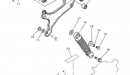 Rear Arm Suspension для мотоцикла YAMAHA PW50 (PW50E1)2014 г. 