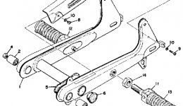 Rear Arm - Chain Case для мотоцикла YAMAHA G7S1972 г. 