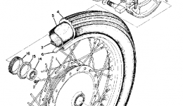 FRONT WHEEL для мотоцикла YAMAHA CS3B1971 г. 