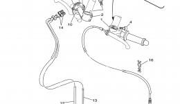 Steering Handle Cable для мотоцикла YAMAHA TZ250 (TZ250M)2000 г. 