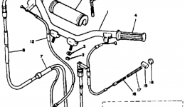 Steering Handle - Cable для мотоцикла YAMAHA PW50H1981 г. 