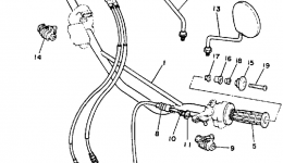 Handlebar - Cable для мотоцикла YAMAHA XT350A1990 г. 