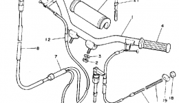 Handlebar - Cable для мотоцикла YAMAHA Y-ZINGER (PW50B)1991 г. 