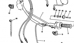 Handlebar - Cable для мотоцикла YAMAHA XT350D1992 г. 
