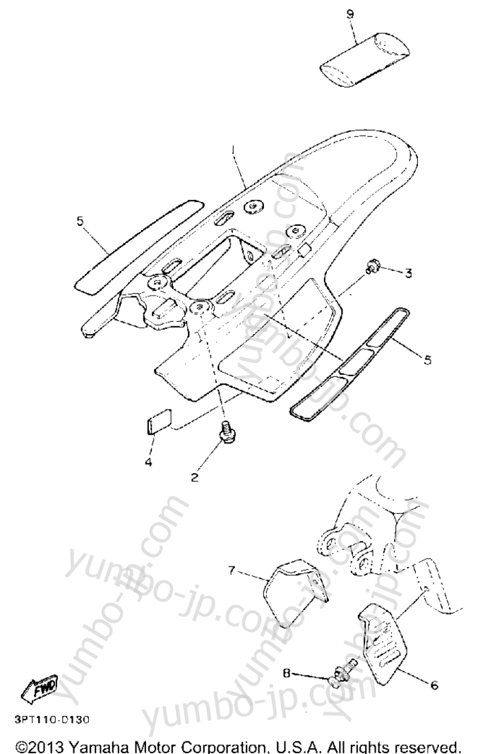 Side Cover - Tool для мотоциклов YAMAHA Y-ZINGER (PW50D) 1992 г.