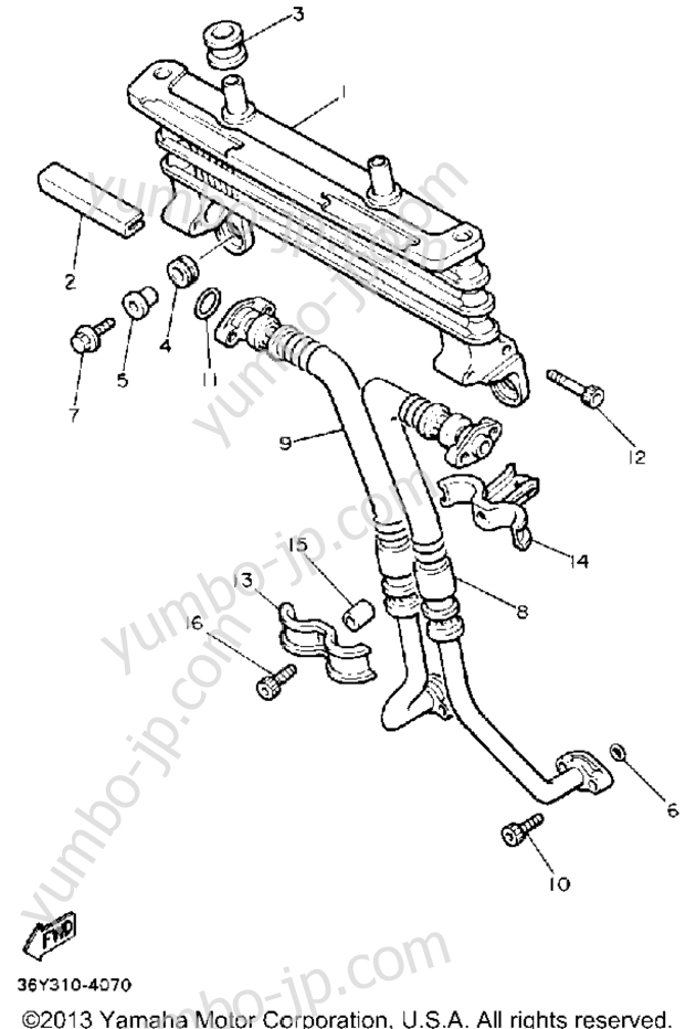 OIL COOLER для мотоциклов YAMAHA FJ1200A 1990 г.