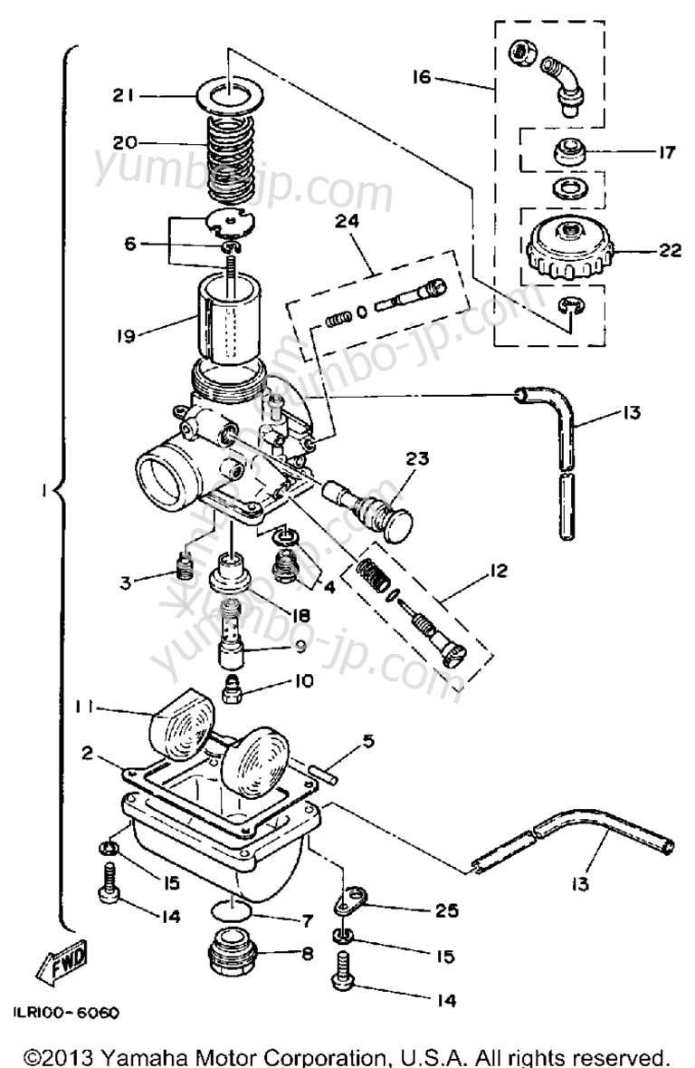 CARBURETOR for motorcycles YAMAHA YZ80T 1987 year