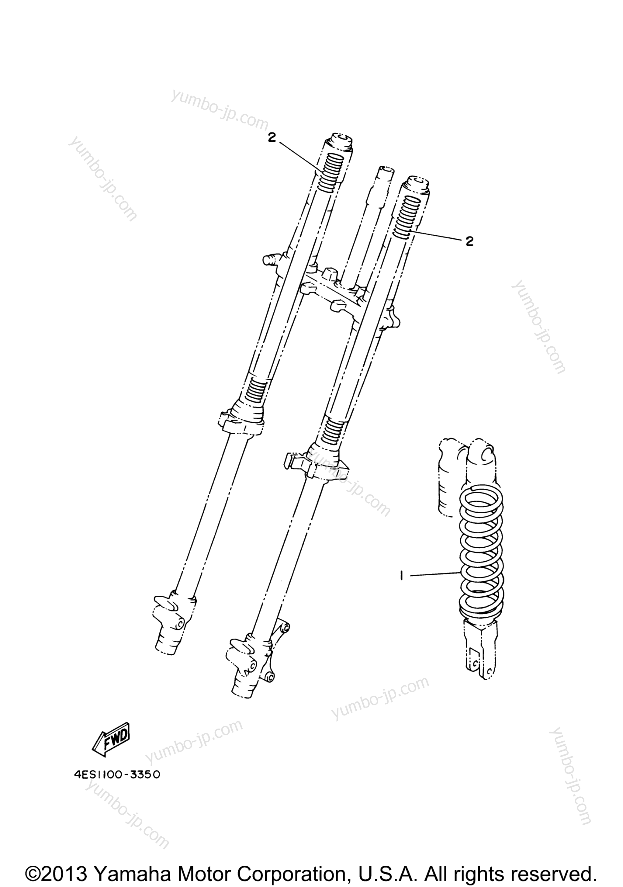 Alternate (Chassis) for motorcycles YAMAHA YZ80 (YZ80M1) 2000 year