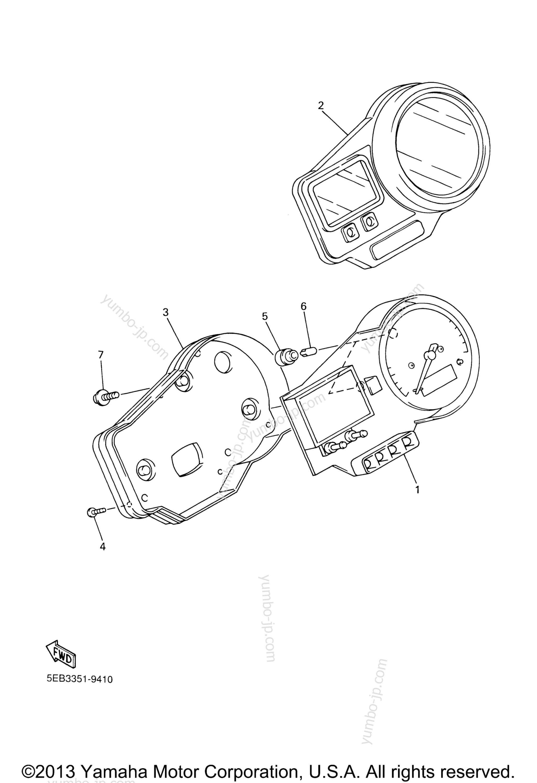 Измерительные приборы для мотоциклов YAMAHA R6 (YZFR6LC) CA 1999 г.