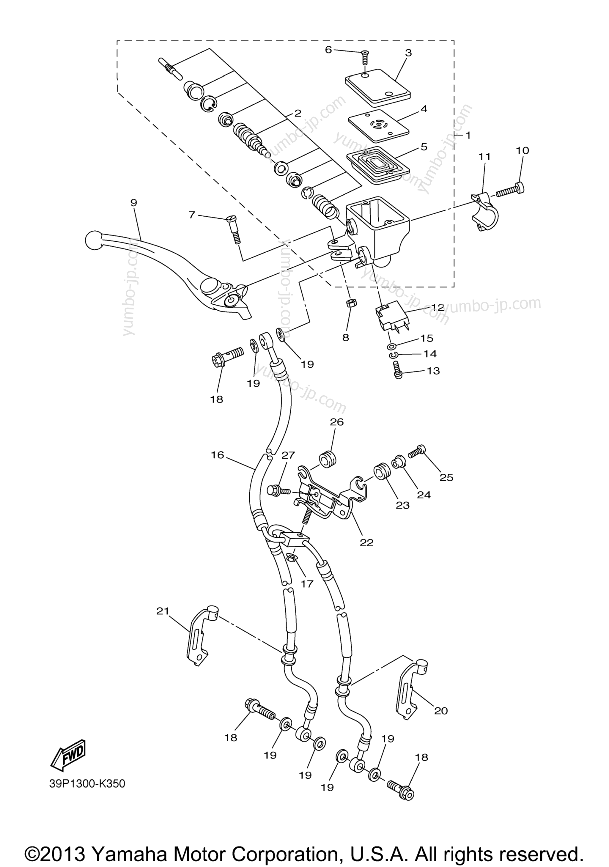 FRONT MASTER CYLINDER for motorcycles YAMAHA FZ8 (FZ8NACB) CA 2011 year