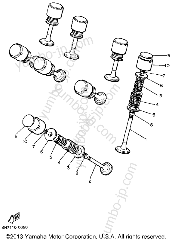 VALVE для мотоциклов YAMAHA FJ1200A 1990 г.