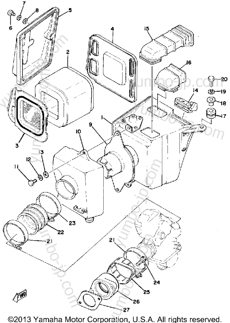 Intake для мотоциклов YAMAHA TT500F 1979 г.