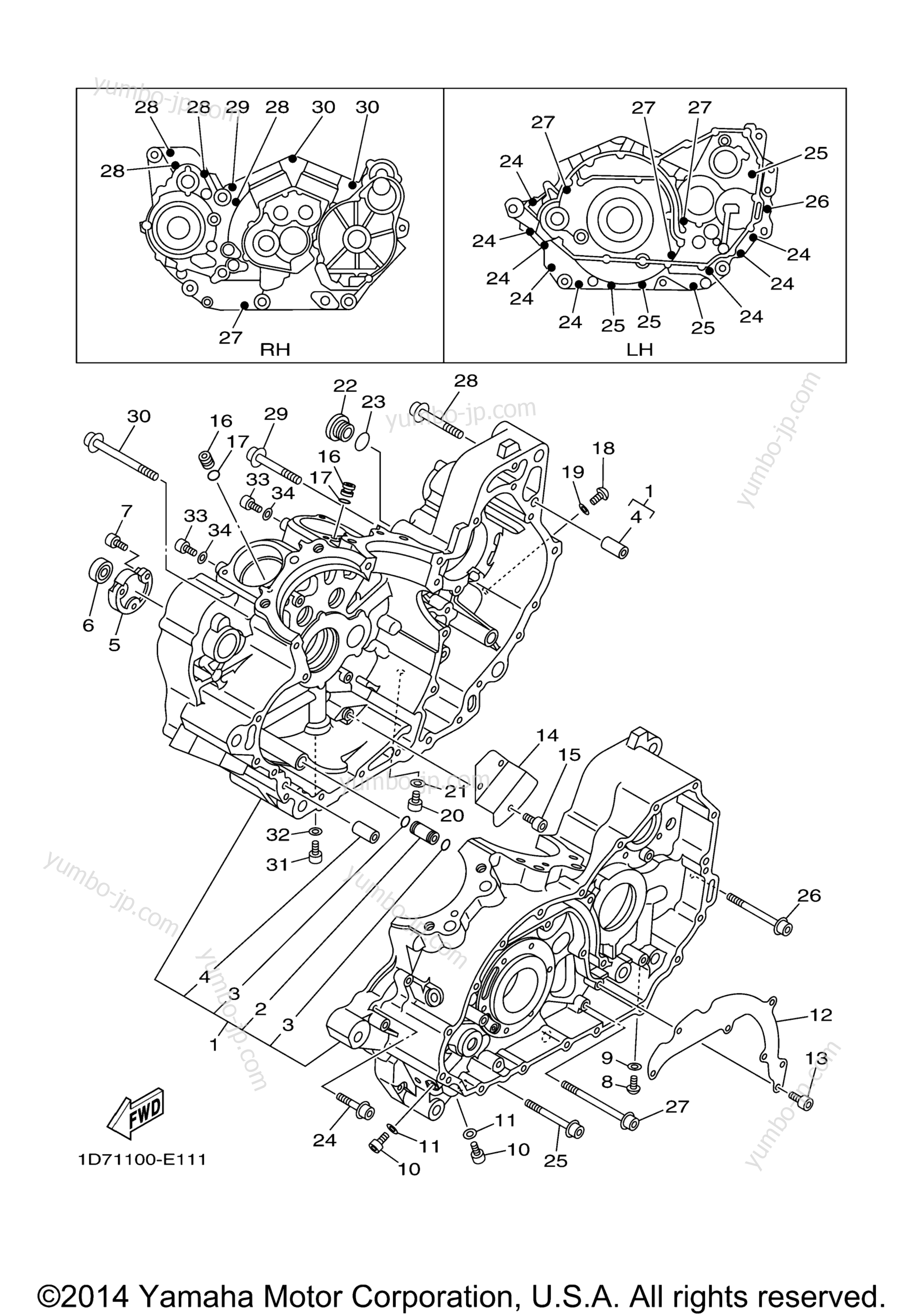 CRANKCASE for motorcycles YAMAHA RAIDER (XV19CECR) CA 2014 year