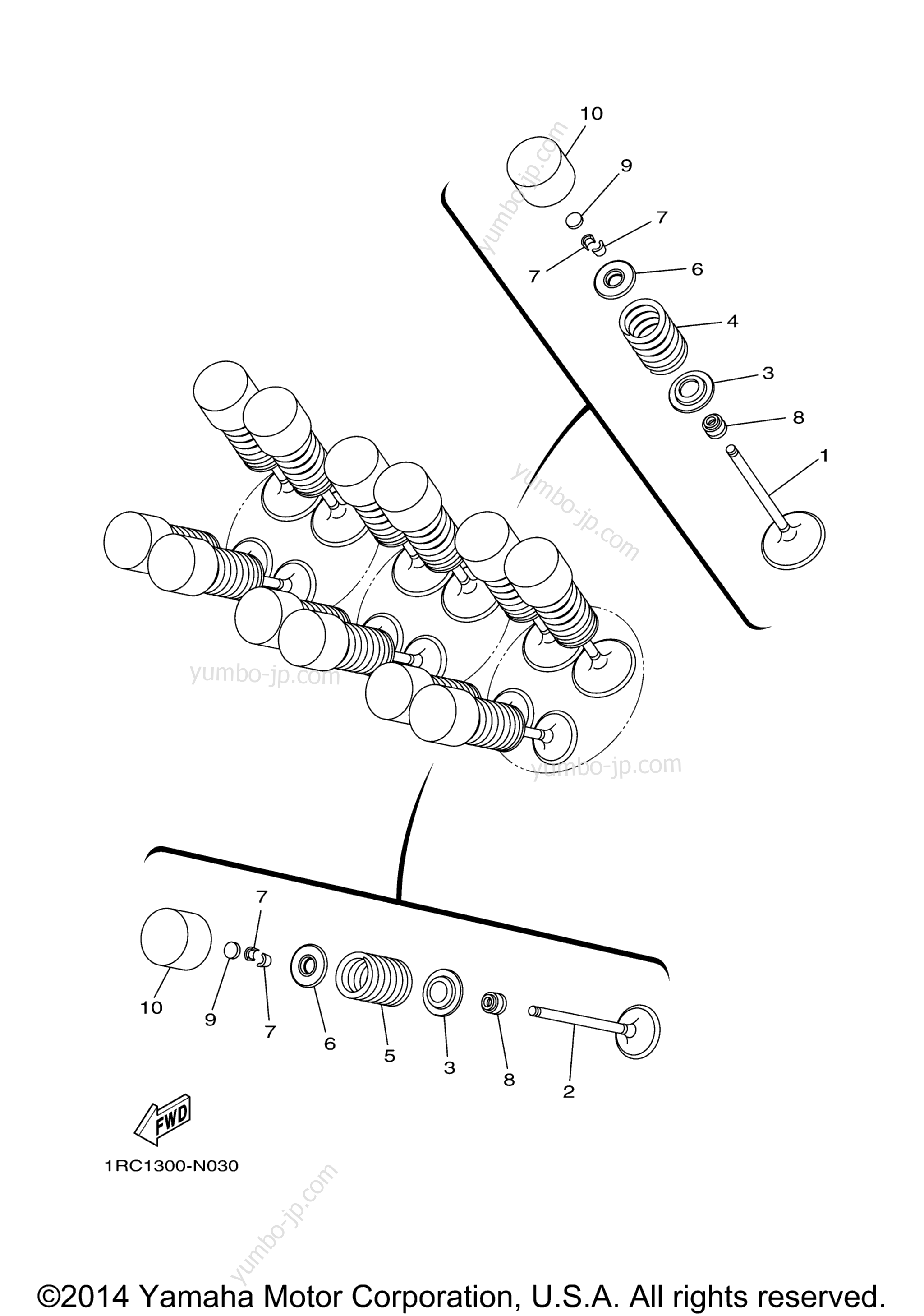 VALVE для мотоциклов YAMAHA FZ09 (FZ09ECGY) CA 2014 г.