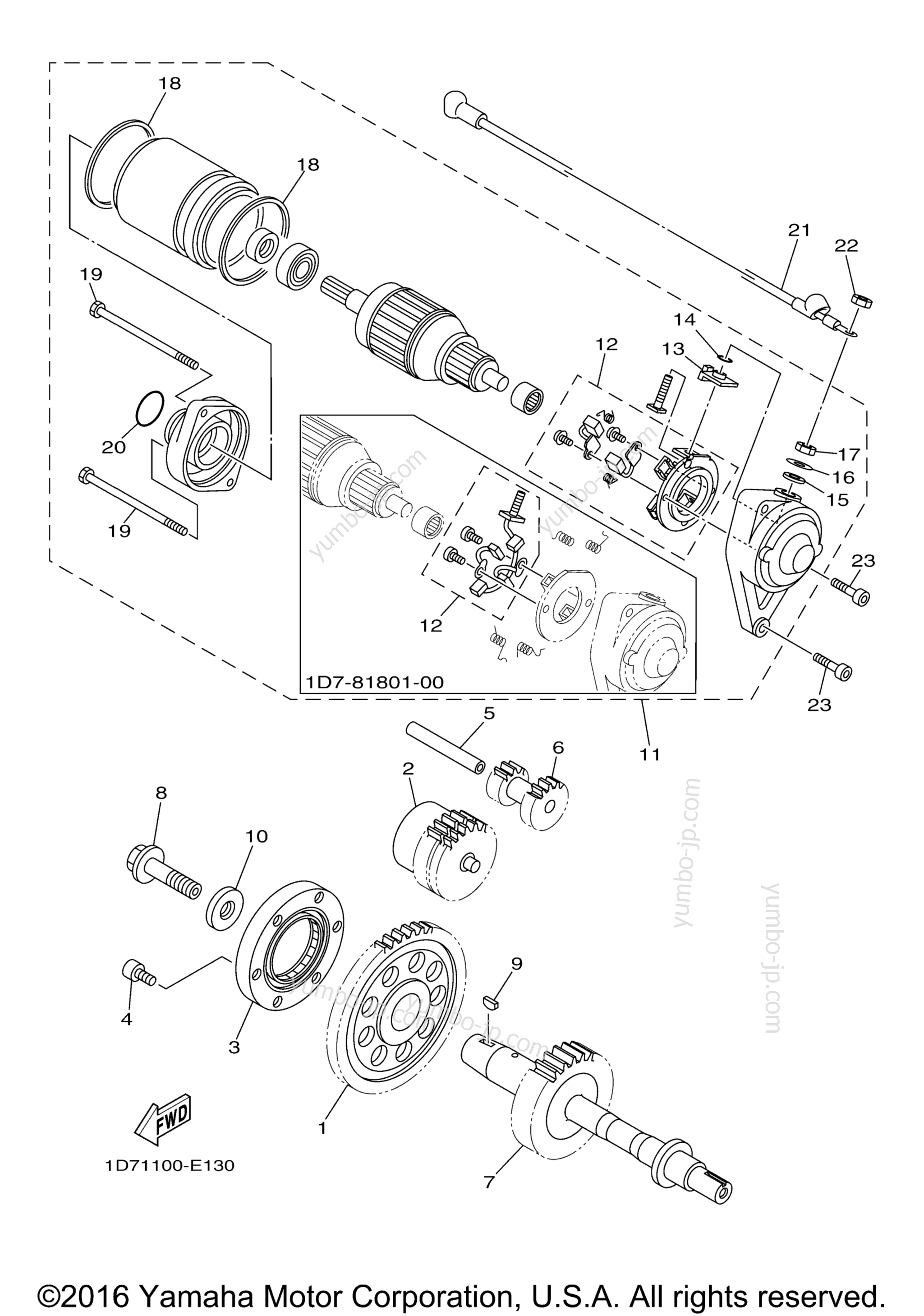 STARTER для мотоциклов YAMAHA STRATOLINER CA (XV19CTVC) CA 2006 г.